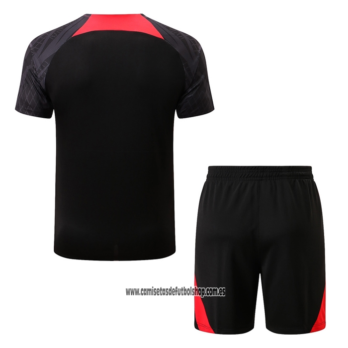 Chandal del Liverpool 22-23 Manga Corta Negro - Pantalon Corto